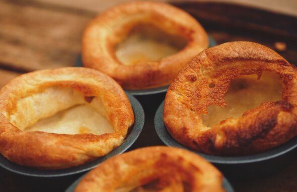Freshly cooked Yorkshire Puddings.
